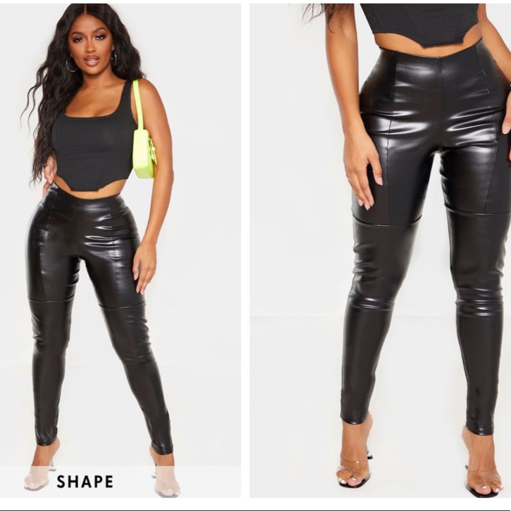 Shape Black PU Panelled Pants
US size 6